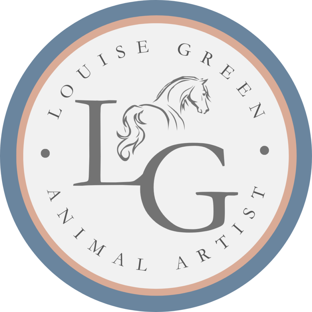Louise Green Animal Artist Logo with horse outline