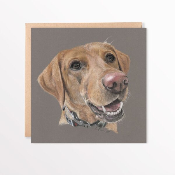 Fox Red Labrador Card : Dog Art (6" x 6") - Image 4