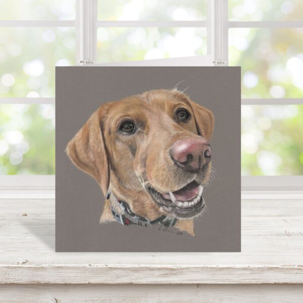 Fox Red Labrador Card : Dog Art (6" x 6") - Image 3